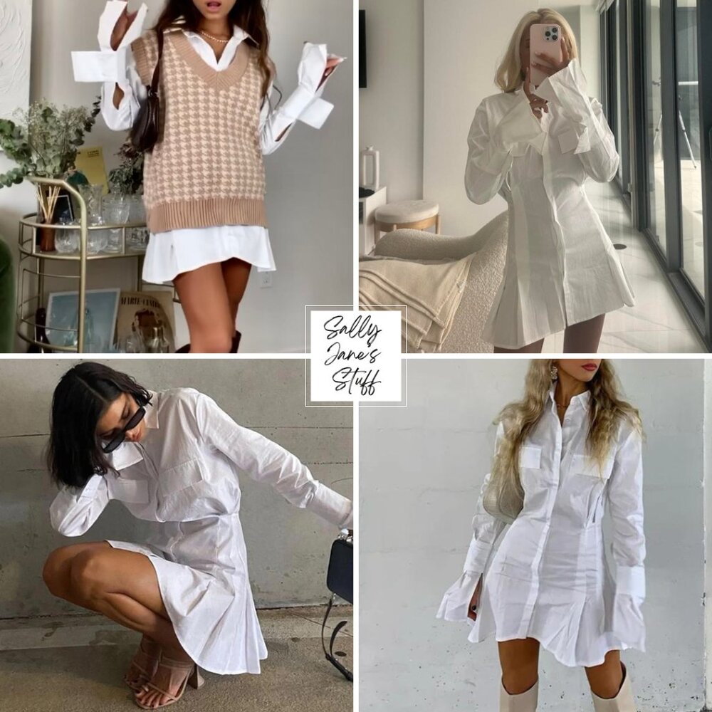 NWT Lioness Women's Cover Girl Mini Button-up Shirt Dress White Medium